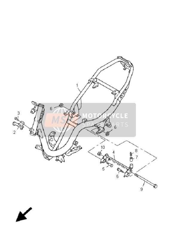 Yamaha CS50-AC JOGR 2005 Frame for a 2005 Yamaha CS50-AC JOGR